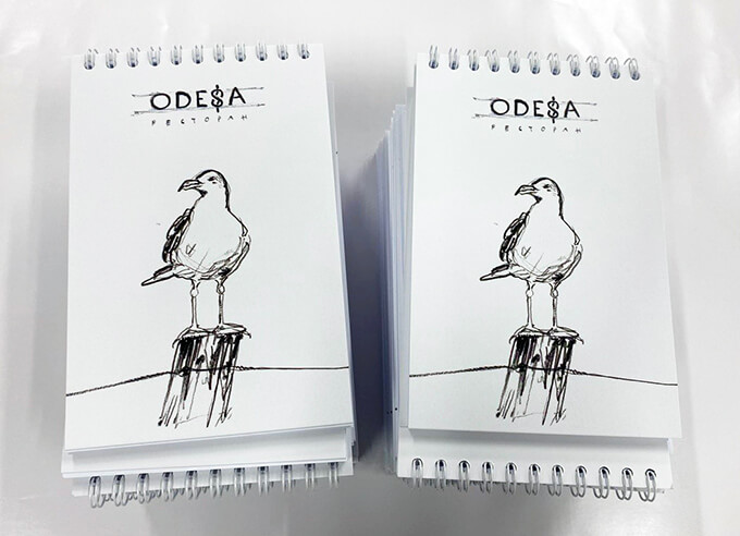 изготовление блокнотов на пружине