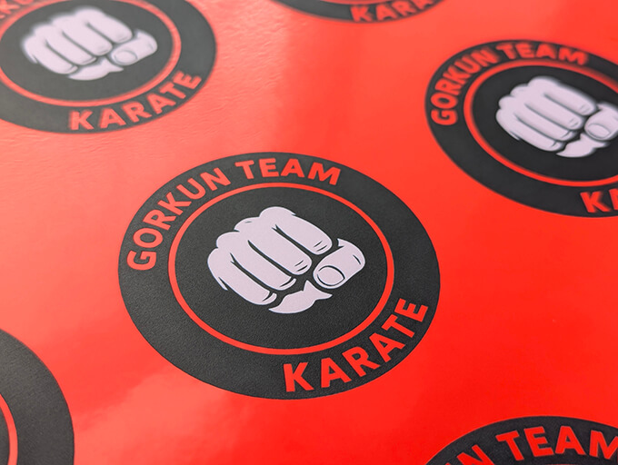 наклейки флуоресцентные + уф печать