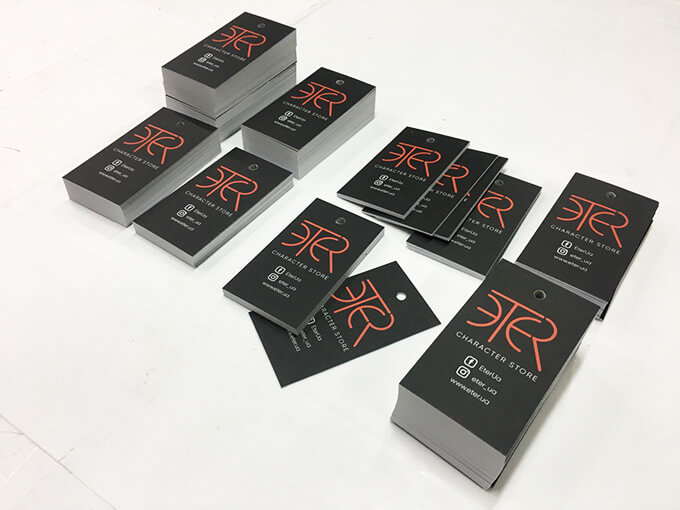 Картонные бирки для одежды