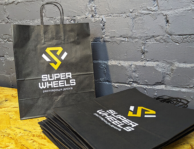 Печать по черным крафт пакетам