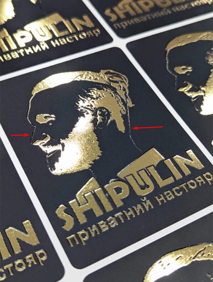 фольгування золотом чорна основа
