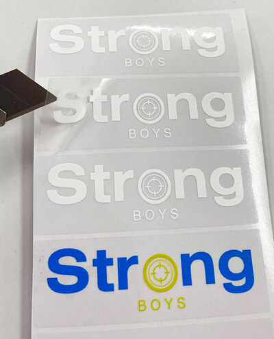 Печать прозрачных наклеек 