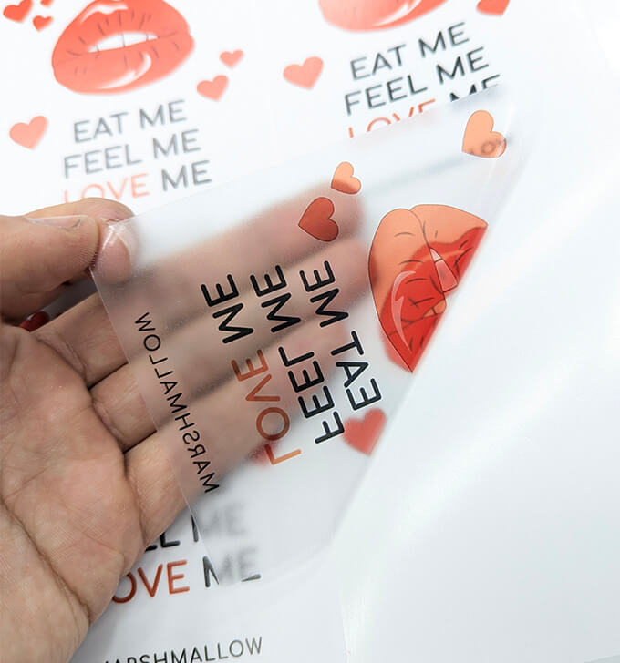 Прозрачная матовая наклейка вариант 2