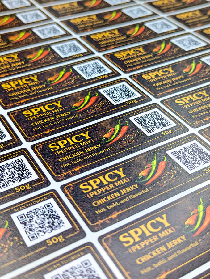 Печать наклеек