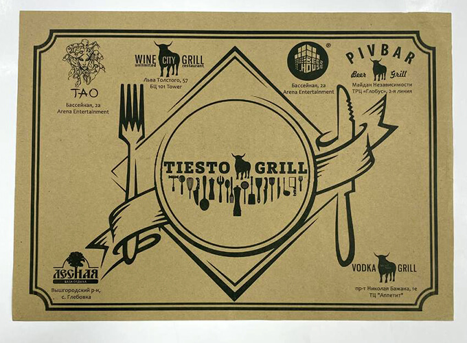 сеты для стола крафт А3