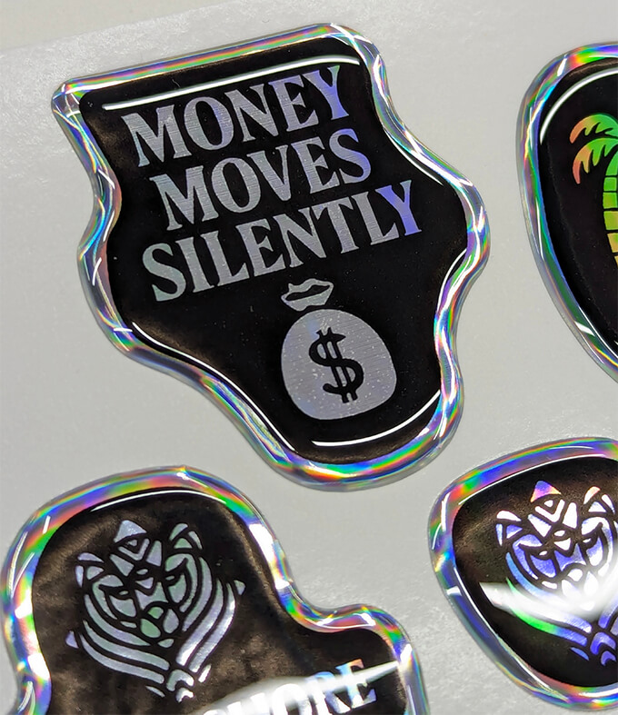 3д наклейка шильда печать объемных наклеек