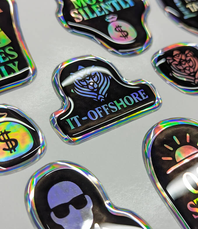 3д наклейка шильда голографическая заказать Киев.