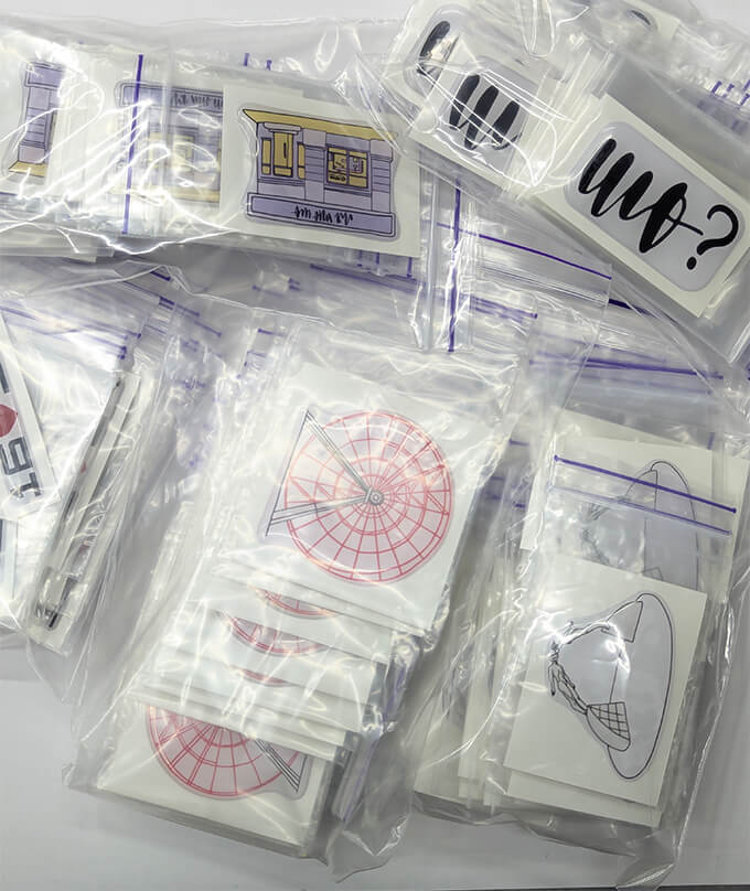 Друк стікерів. 3д стікери під замовлення упаковка