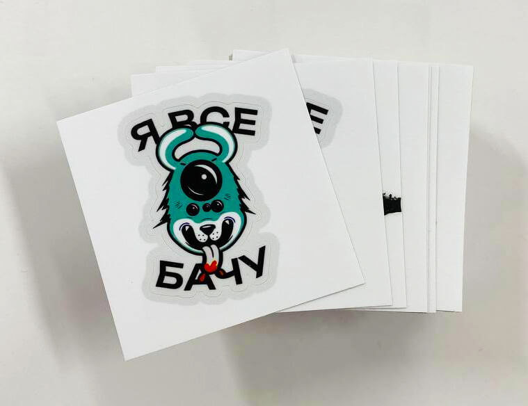 стікер з матовою ламінацією